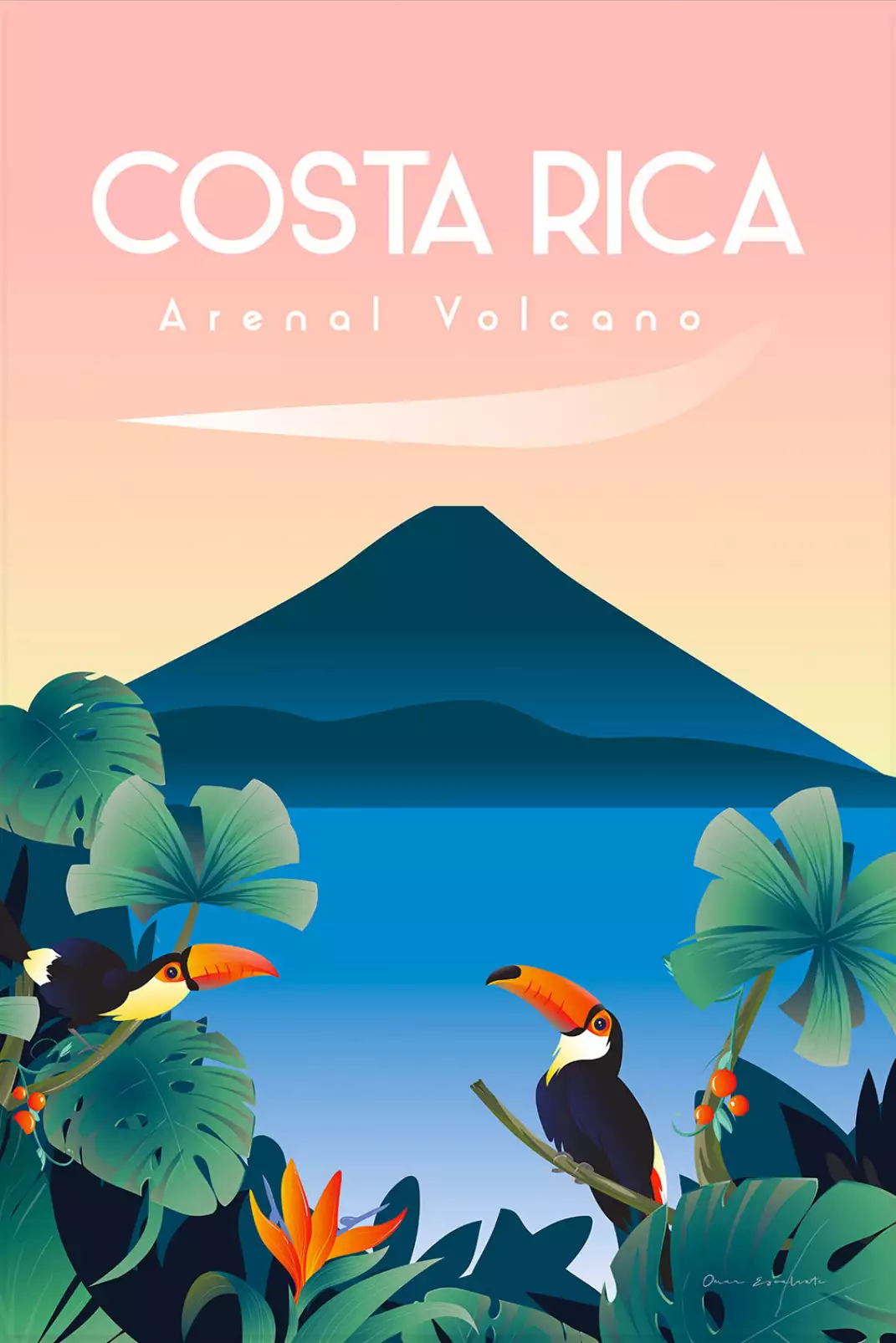 affiche-de-voyage-volcan-du-costa-rico