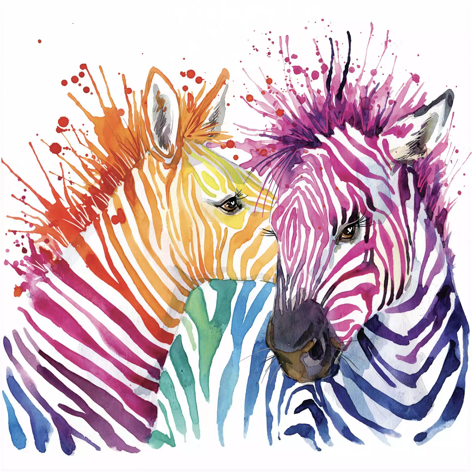 tableau-animaux-multicolore-bisous-de-zebre