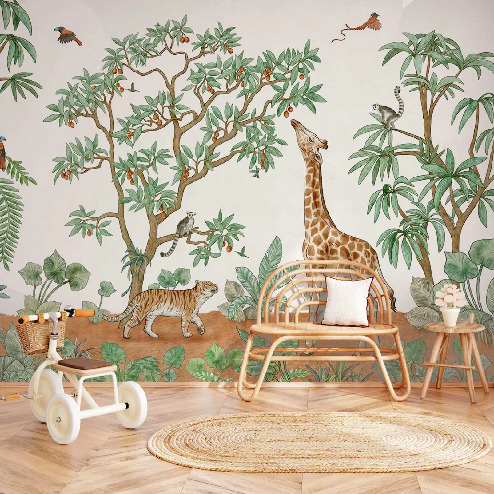tapisserie-panoramique-chambre-enfant-petit-dejeuner-de-girafe