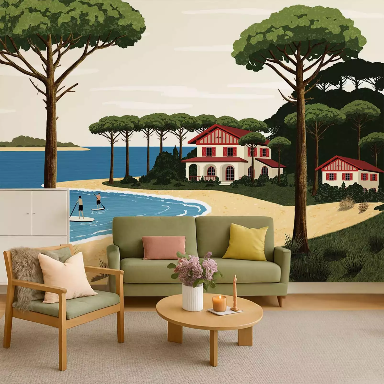 tapisserie-panoramique-paysage-bord-de-mer-hossegor-lac